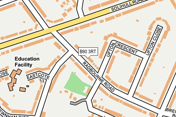 B90 3RT map - OS OpenMap – Local (Ordnance Survey)