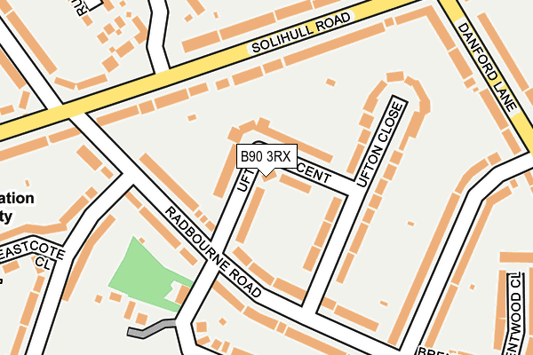 B90 3RX map - OS OpenMap – Local (Ordnance Survey)