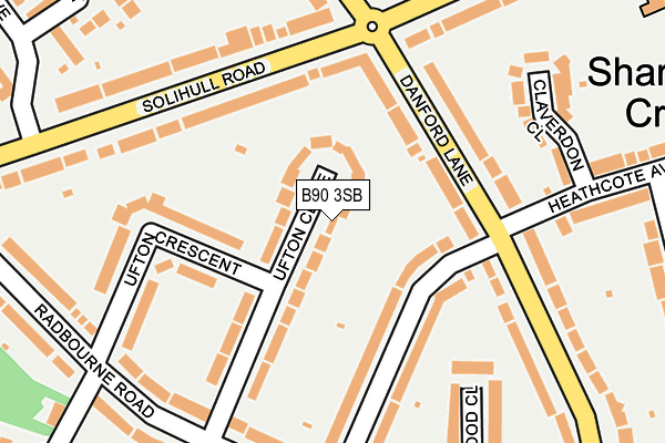 B90 3SB map - OS OpenMap – Local (Ordnance Survey)