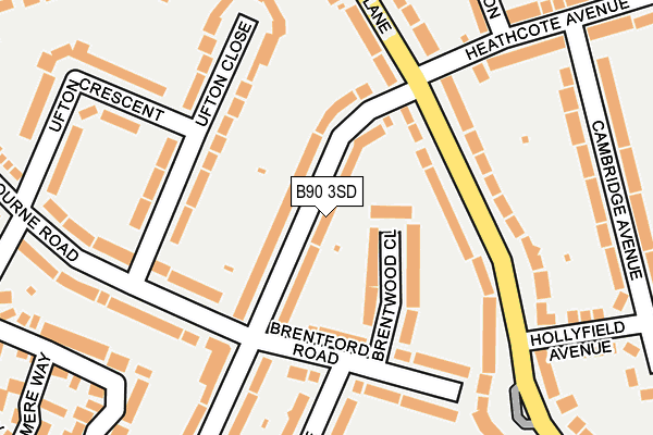 B90 3SD map - OS OpenMap – Local (Ordnance Survey)