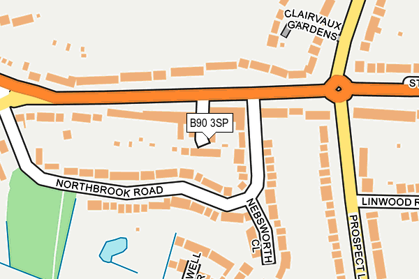 B90 3SP map - OS OpenMap – Local (Ordnance Survey)