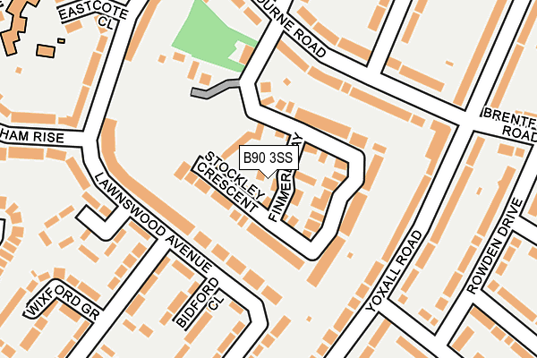 B90 3SS map - OS OpenMap – Local (Ordnance Survey)