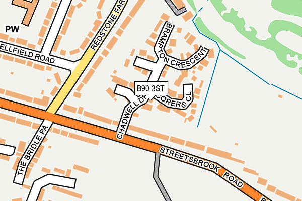 B90 3ST map - OS OpenMap – Local (Ordnance Survey)
