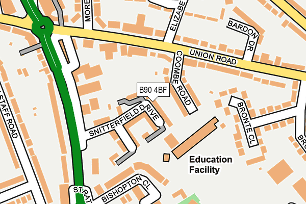 B90 4BF map - OS OpenMap – Local (Ordnance Survey)