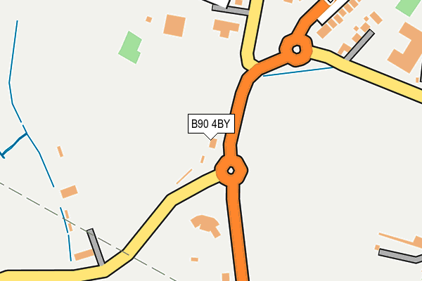 B90 4BY map - OS OpenMap – Local (Ordnance Survey)