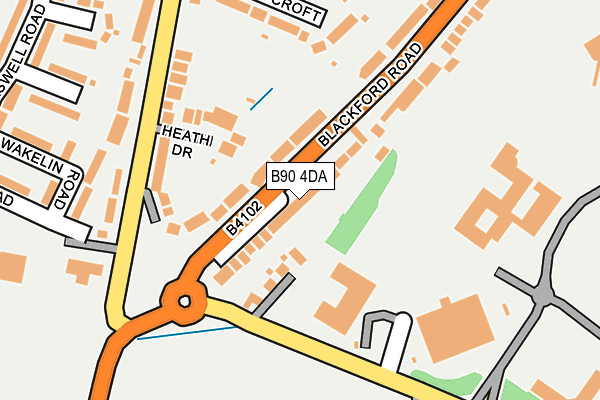 B90 4DA map - OS OpenMap – Local (Ordnance Survey)