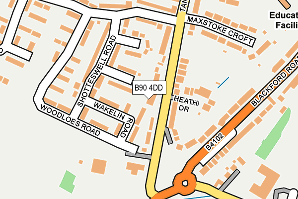 B90 4DD map - OS OpenMap – Local (Ordnance Survey)