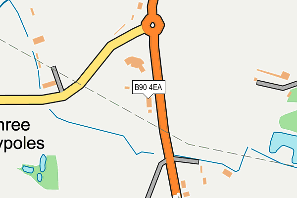 B90 4EA map - OS OpenMap – Local (Ordnance Survey)