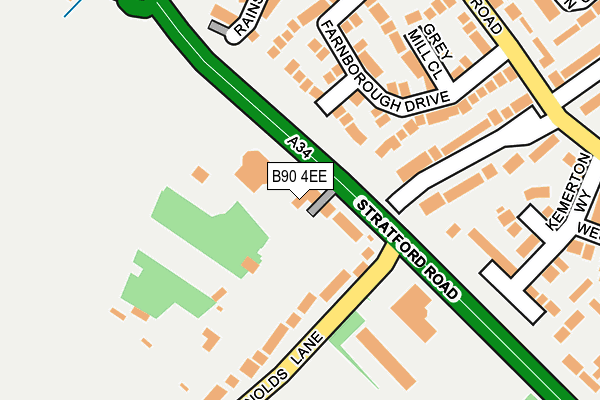 B90 4EE map - OS OpenMap – Local (Ordnance Survey)