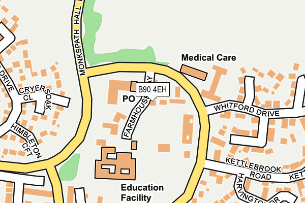 B90 4EH map - OS OpenMap – Local (Ordnance Survey)