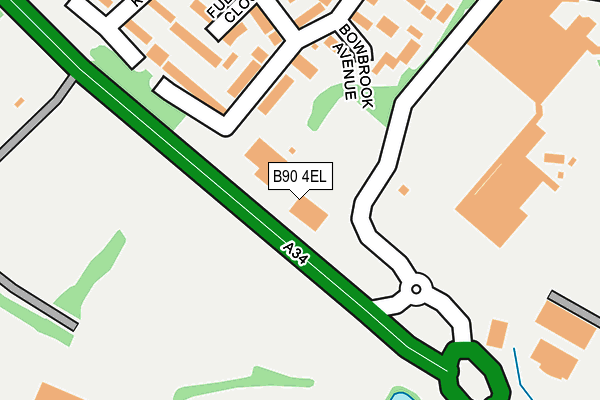 B90 4EL map - OS OpenMap – Local (Ordnance Survey)