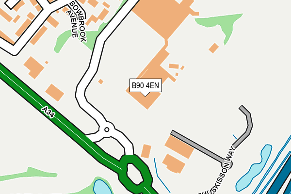 B90 4EN map - OS OpenMap – Local (Ordnance Survey)