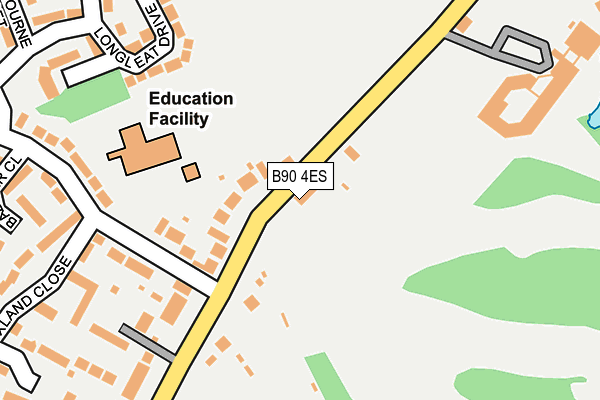 B90 4ES map - OS OpenMap – Local (Ordnance Survey)