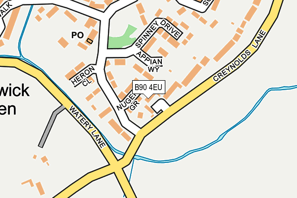 B90 4EU map - OS OpenMap – Local (Ordnance Survey)