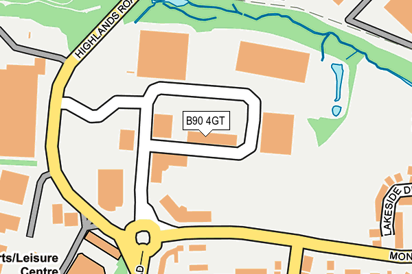 B90 4GT map - OS OpenMap – Local (Ordnance Survey)