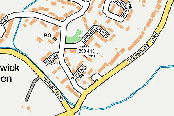 B90 4HD map - OS OpenMap – Local (Ordnance Survey)