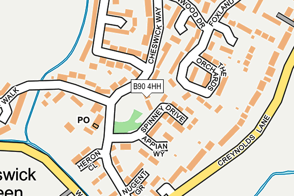 B90 4HH map - OS OpenMap – Local (Ordnance Survey)