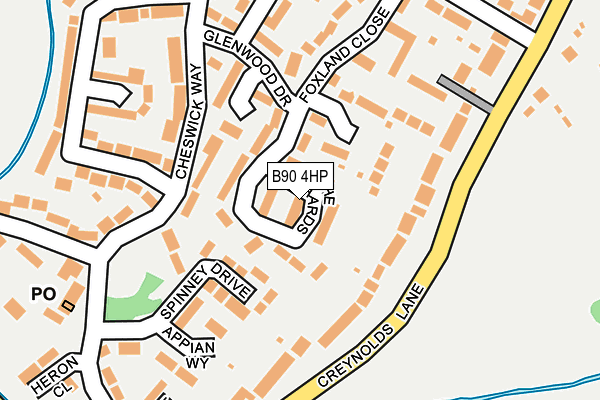 B90 4HP map - OS OpenMap – Local (Ordnance Survey)