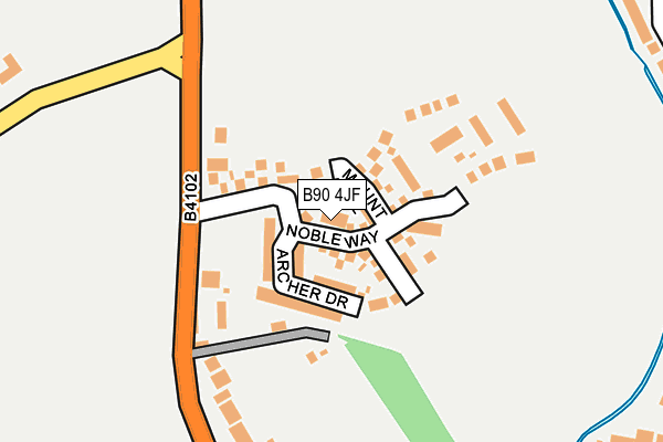 B90 4JF map - OS OpenMap – Local (Ordnance Survey)
