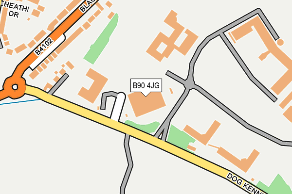 B90 4JG map - OS OpenMap – Local (Ordnance Survey)
