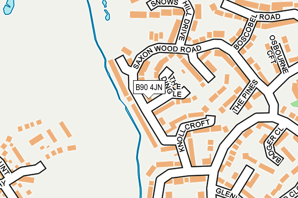 B90 4JN map - OS OpenMap – Local (Ordnance Survey)