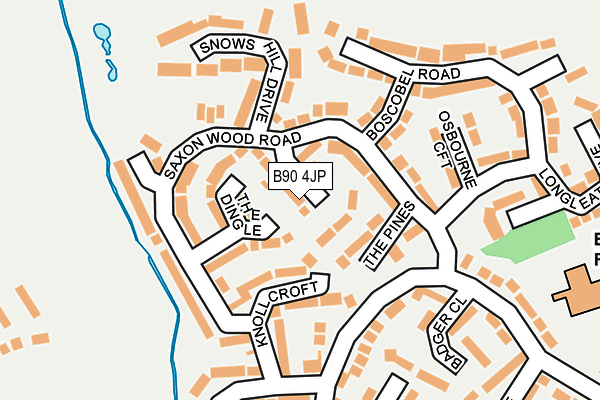 B90 4JP map - OS OpenMap – Local (Ordnance Survey)