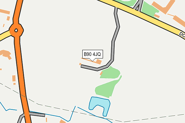 B90 4JQ map - OS OpenMap – Local (Ordnance Survey)