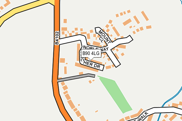 B90 4LG map - OS OpenMap – Local (Ordnance Survey)