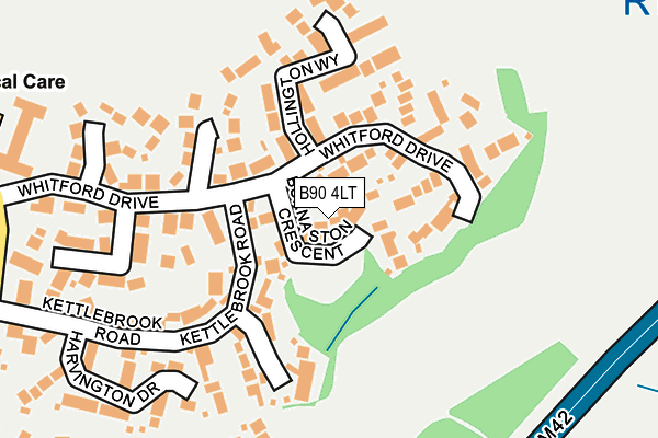 B90 4LT map - OS OpenMap – Local (Ordnance Survey)