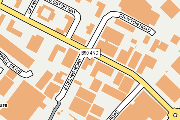 B90 4ND map - OS OpenMap – Local (Ordnance Survey)