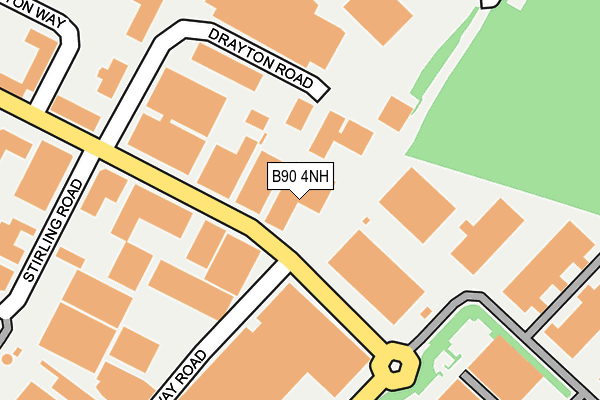 B90 4NH map - OS OpenMap – Local (Ordnance Survey)