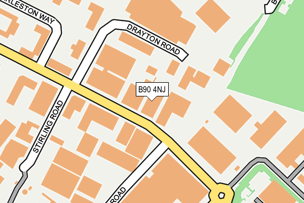 B90 4NJ map - OS OpenMap – Local (Ordnance Survey)