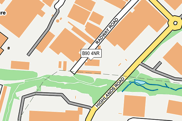 B90 4NR map - OS OpenMap – Local (Ordnance Survey)