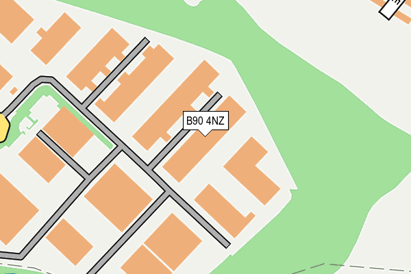 B90 4NZ map - OS OpenMap – Local (Ordnance Survey)