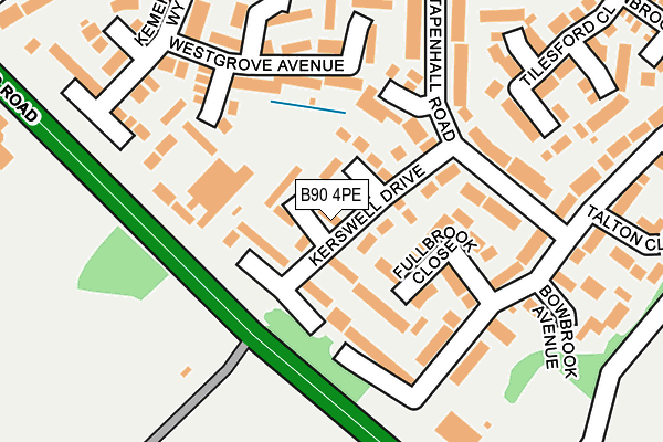 B90 4PE map - OS OpenMap – Local (Ordnance Survey)