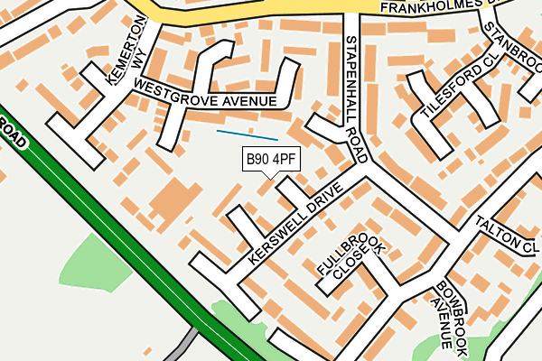B90 4PF map - OS OpenMap – Local (Ordnance Survey)