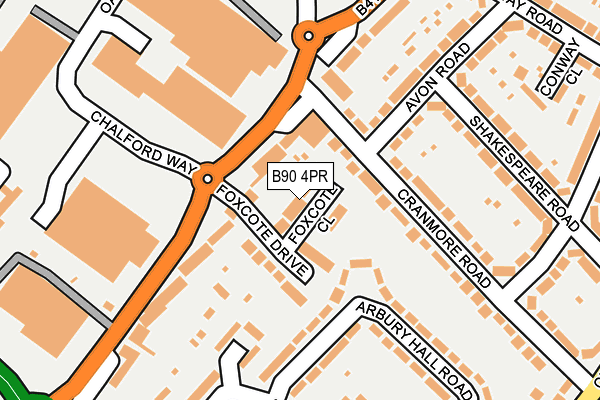 B90 4PR map - OS OpenMap – Local (Ordnance Survey)