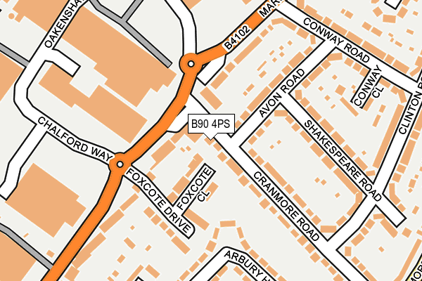 B90 4PS map - OS OpenMap – Local (Ordnance Survey)