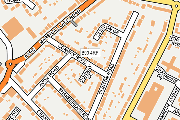 B90 4RF map - OS OpenMap – Local (Ordnance Survey)