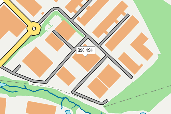 B90 4SH map - OS OpenMap – Local (Ordnance Survey)