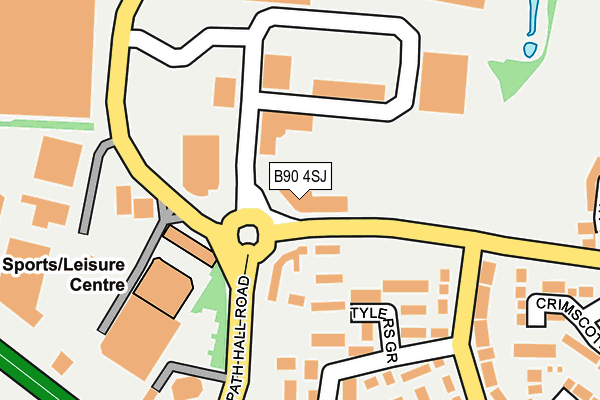 B90 4SJ map - OS OpenMap – Local (Ordnance Survey)