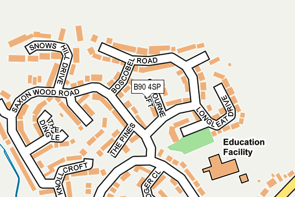 B90 4SP map - OS OpenMap – Local (Ordnance Survey)