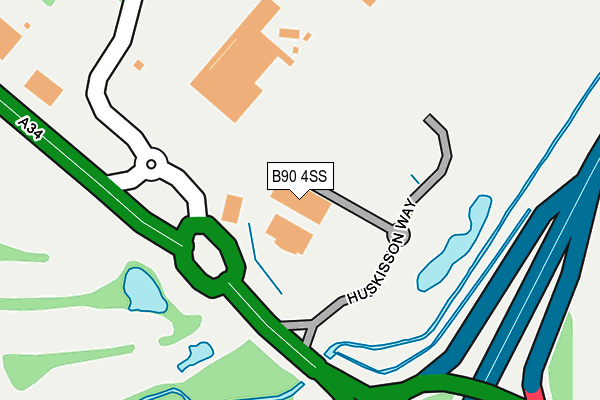 B90 4SS map - OS OpenMap – Local (Ordnance Survey)