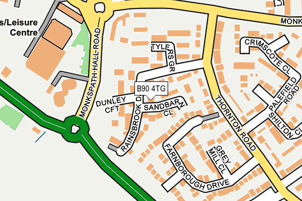 B90 4TG map - OS OpenMap – Local (Ordnance Survey)