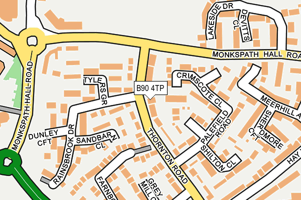 B90 4TP map - OS OpenMap – Local (Ordnance Survey)