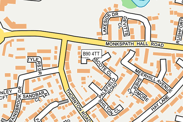 B90 4TT map - OS OpenMap – Local (Ordnance Survey)