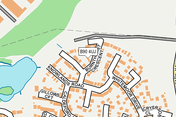 B90 4UJ map - OS OpenMap – Local (Ordnance Survey)