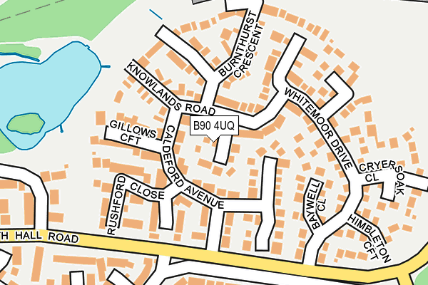 B90 4UQ map - OS OpenMap – Local (Ordnance Survey)