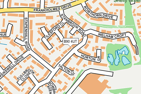 B90 4UT map - OS OpenMap – Local (Ordnance Survey)