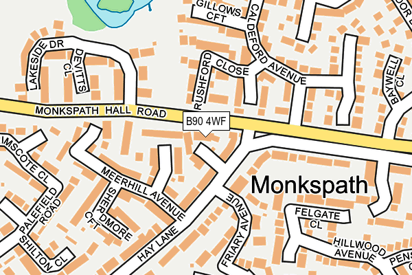 B90 4WF map - OS OpenMap – Local (Ordnance Survey)